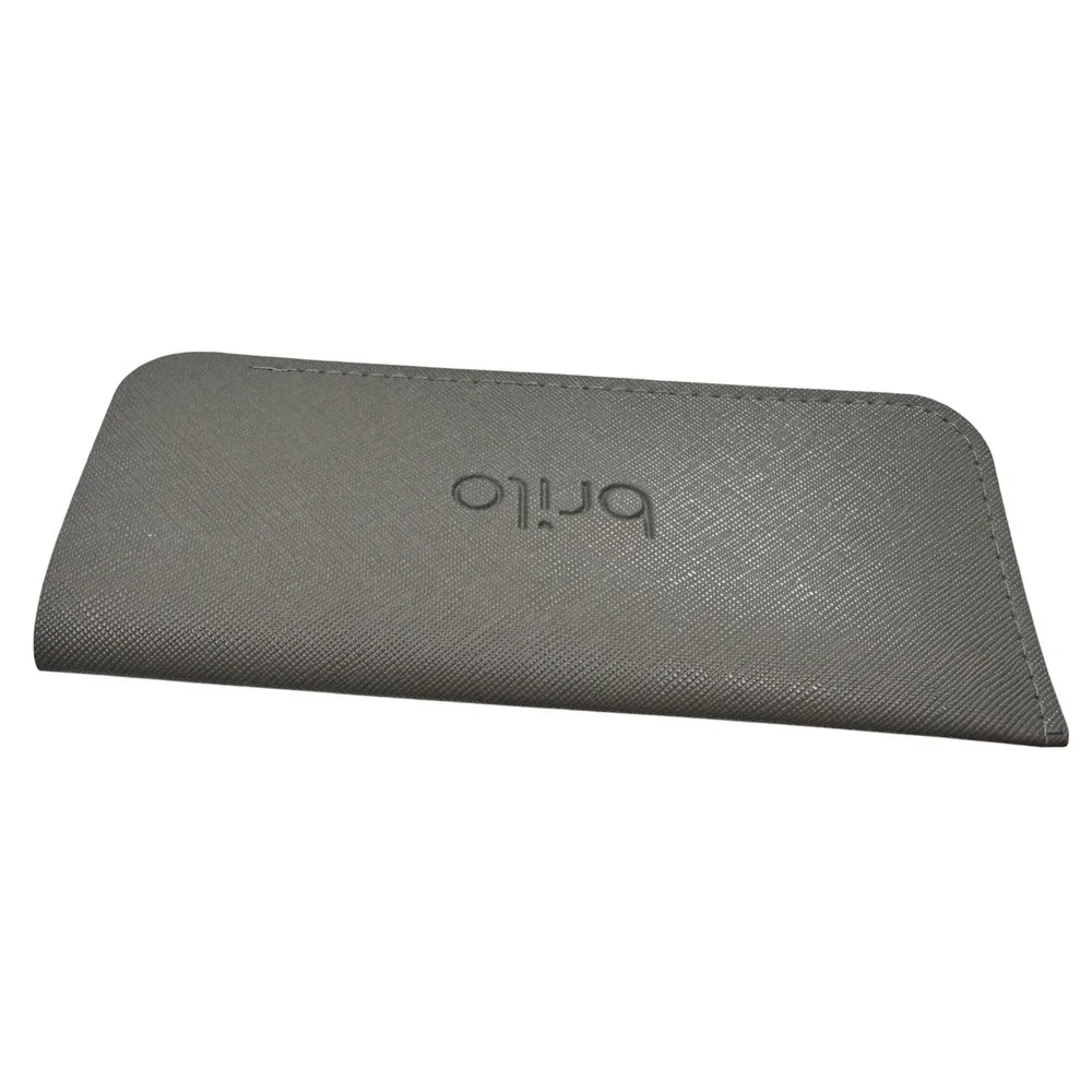 Brilo Gray Textured Slim Eyeglass Sunglasses Soft Slip In Case Protective Sleeve